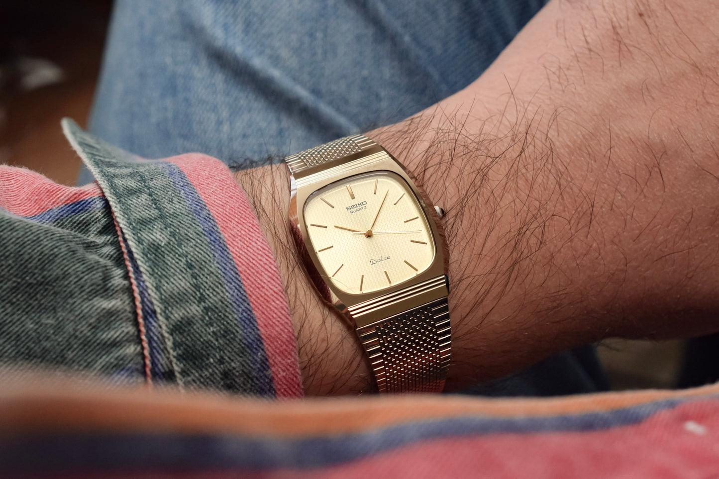 1981 Seiko Dolce Tungsten Honeycomb Tonneau