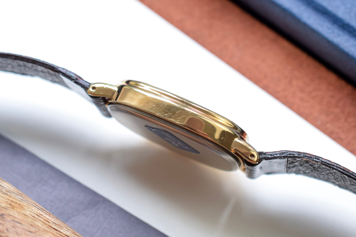 1980s Lorus Sunray Patina Champagne Ellipse