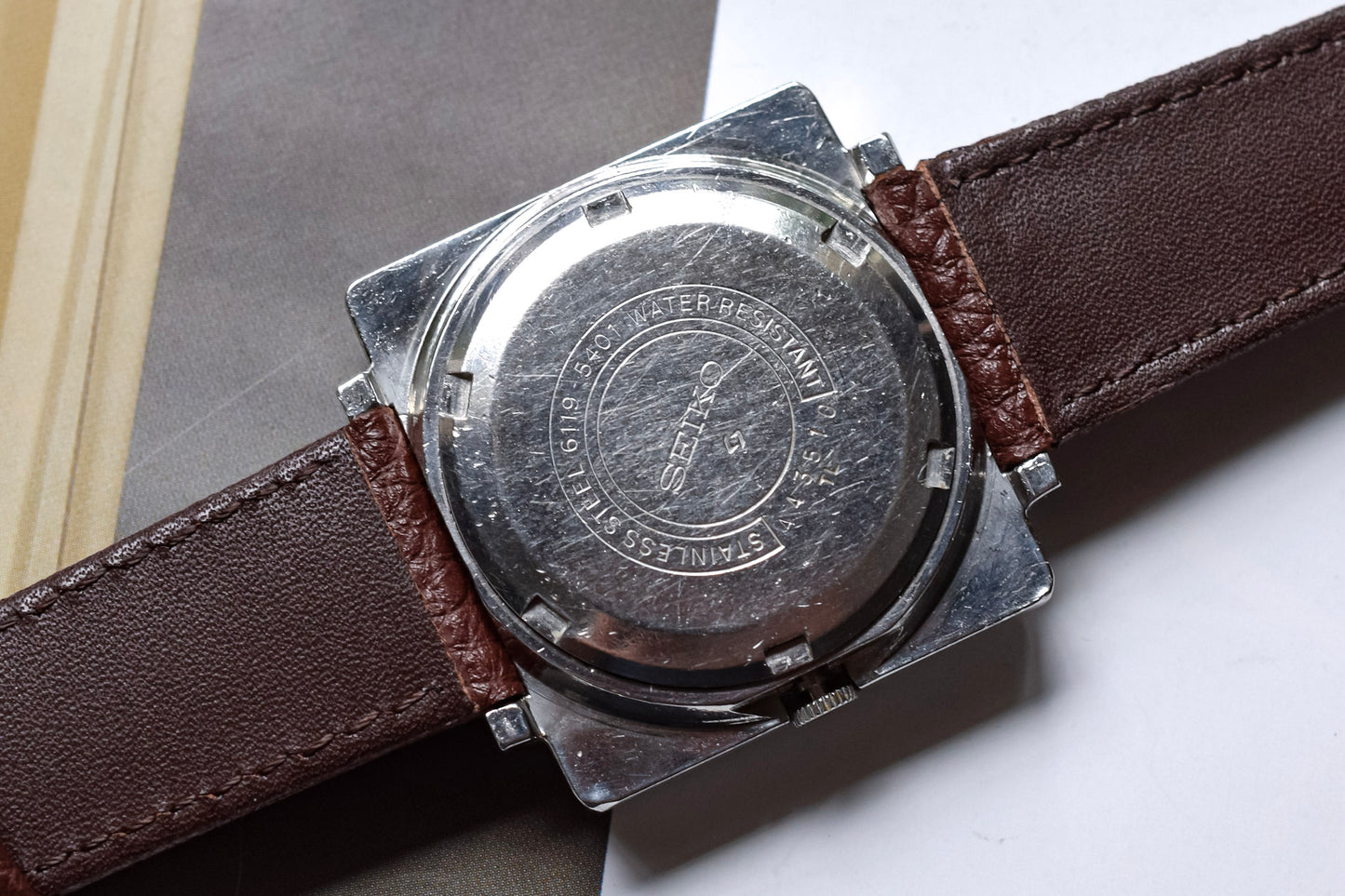 1974 Seiko 5 Automatic Blue TV - Red Block Sunday