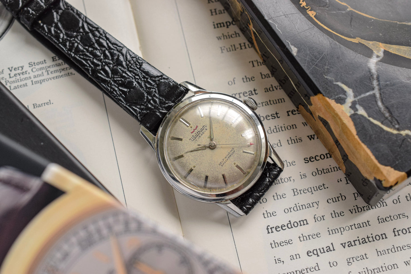Vintage Waltham Mechanical Red Arrow Patina