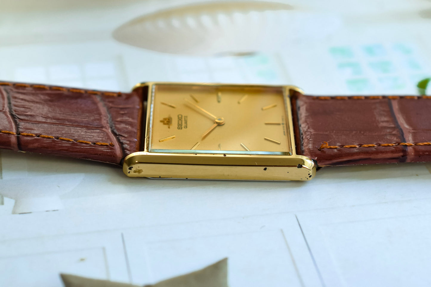 1990 Seiko Galaxy Champagne Tank