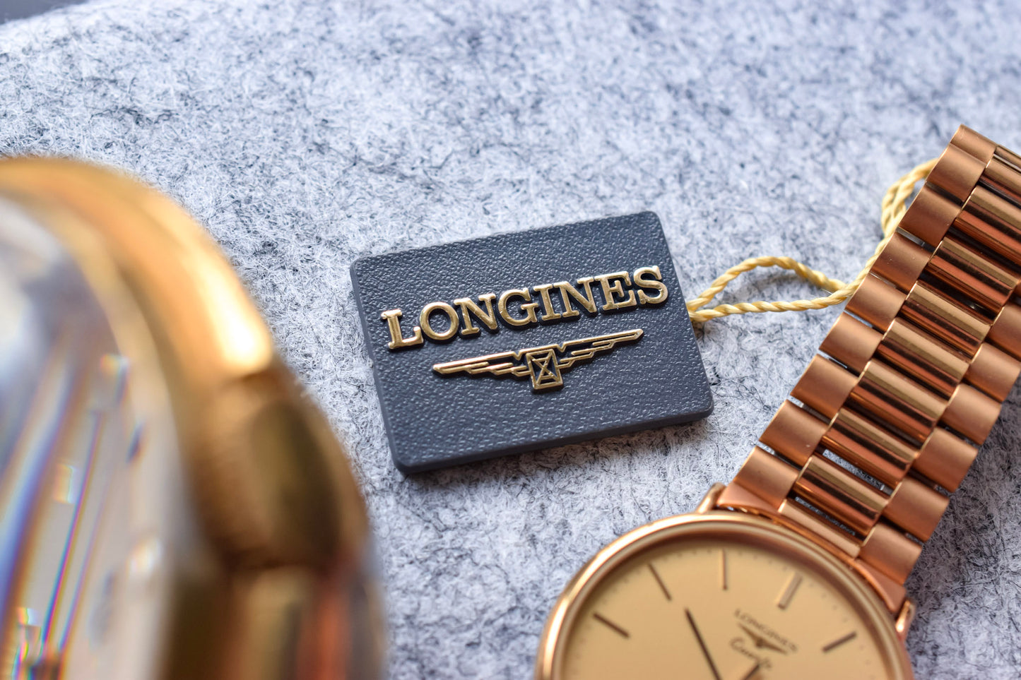 Vintage Longines Quartz Champagne Calendar