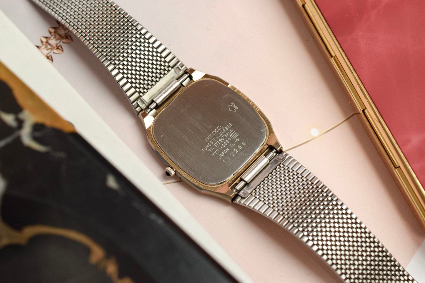 1981 Seiko Dolce Tungsten Honeycomb Tonneau