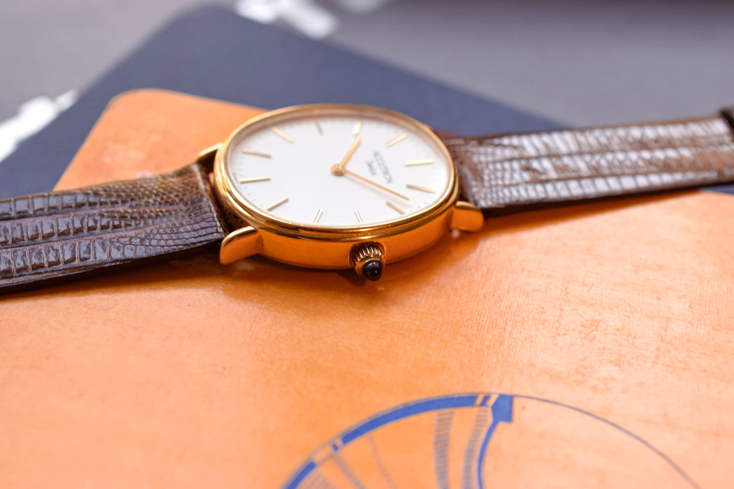 1982 Accutron White Tapestry Dial Ellipse