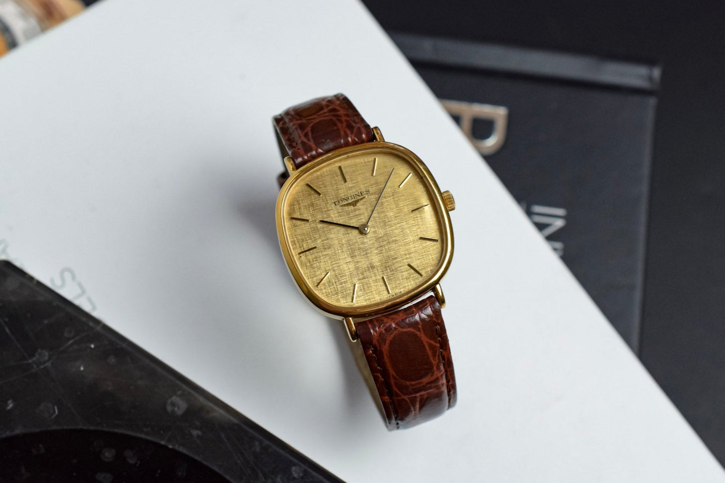Vintage Longines Mechanical Linen Dial TV