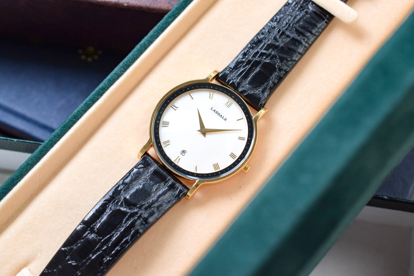 1992 NOS Seiko Lassale Mother of Pearl Roman Dial