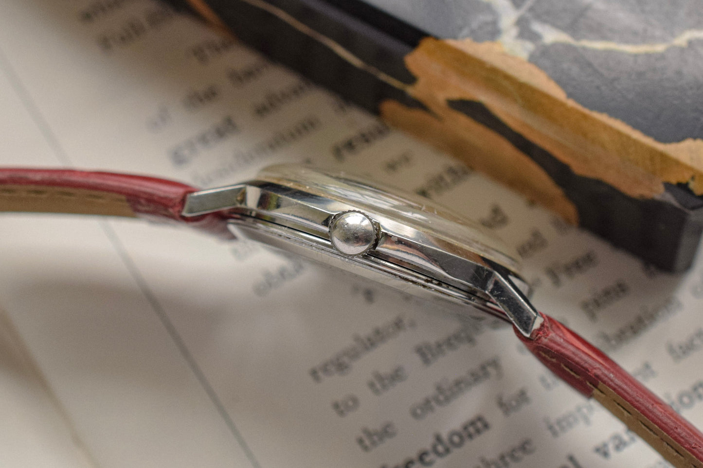 Vintage Waltham Mechanical Red Arrow Explorer