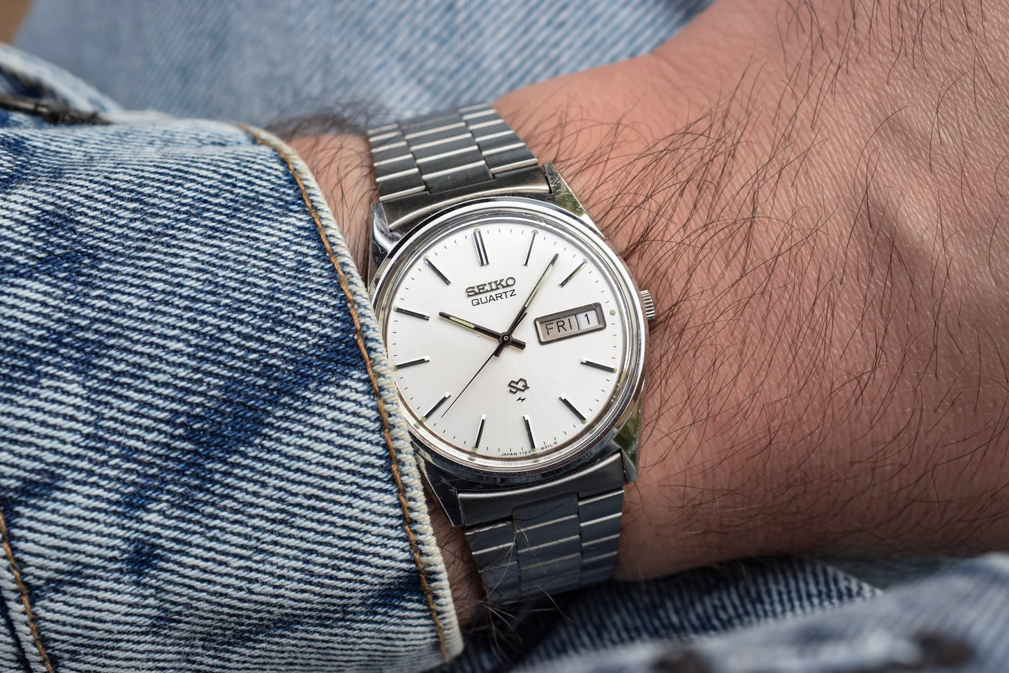 1981 Seiko SQ Silver Day-Date