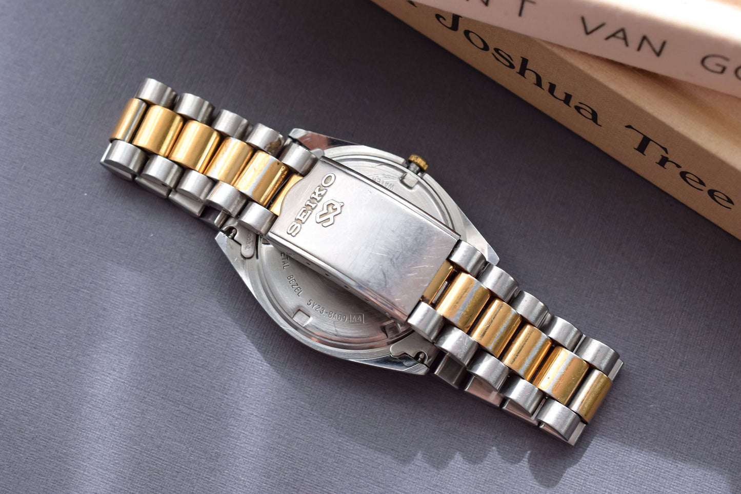 1992 Seiko SQ Two Toned Silver Dial Day-Date "President"