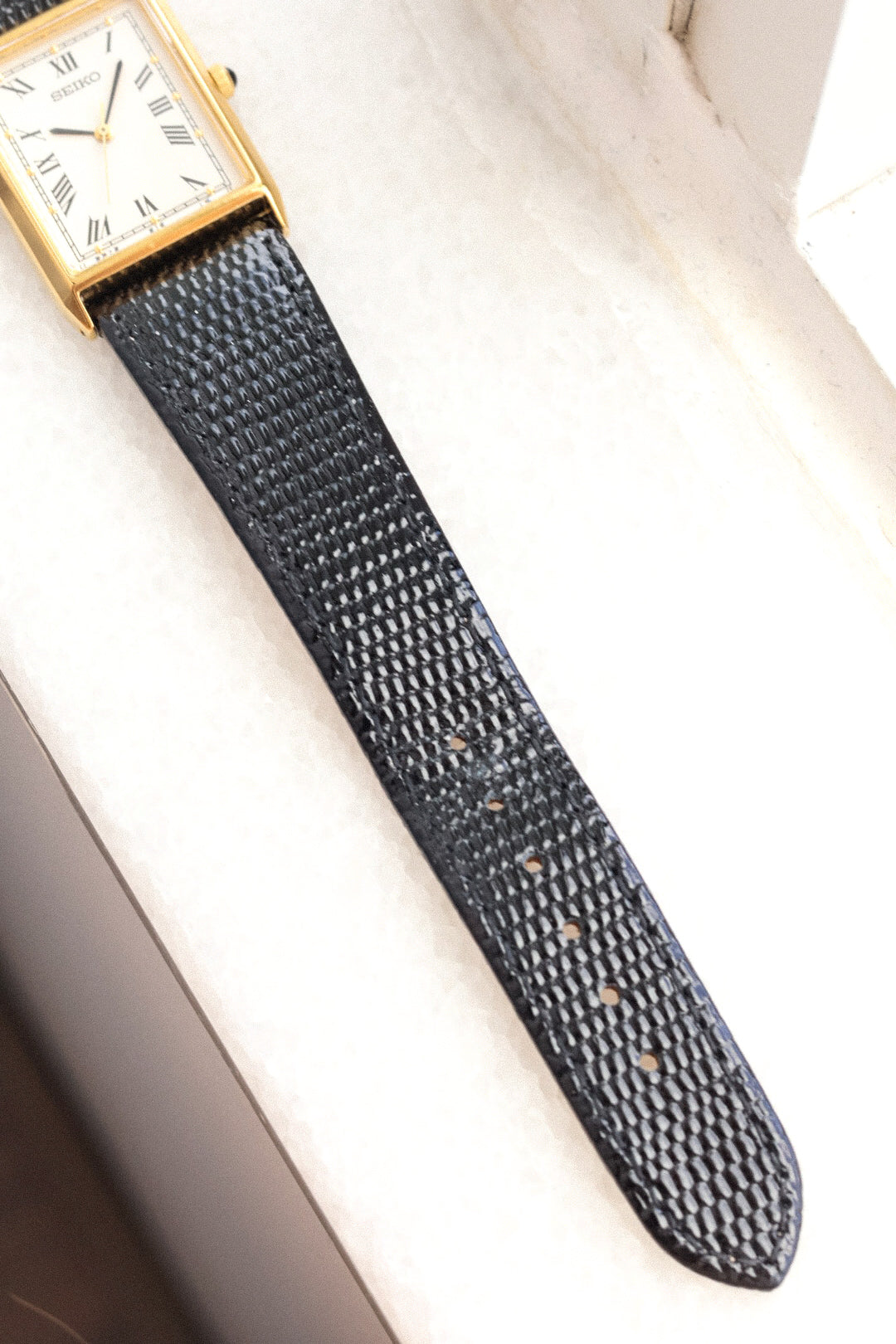 1990 Seiko Roman Beveled Lugs Tank