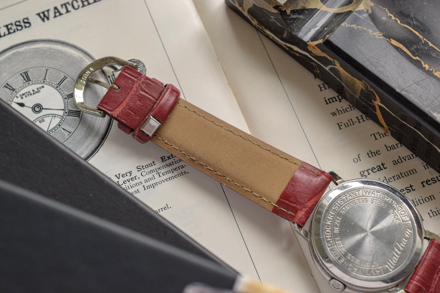 Vintage Waltham Mechanical Red Arrow Explorer
