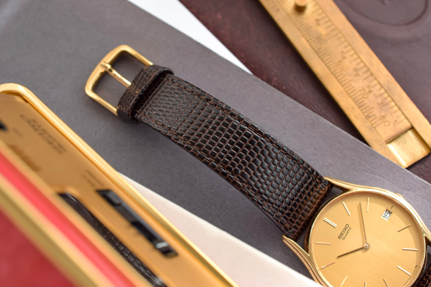 1984 Seiko Champagne Calendar Minimalist