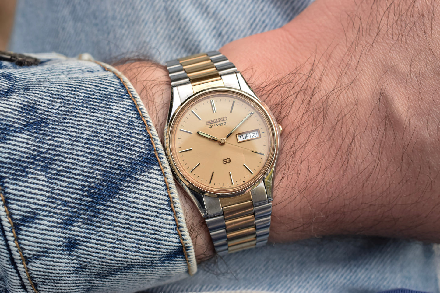 1986 Seiko SQ Champagne Day-Date