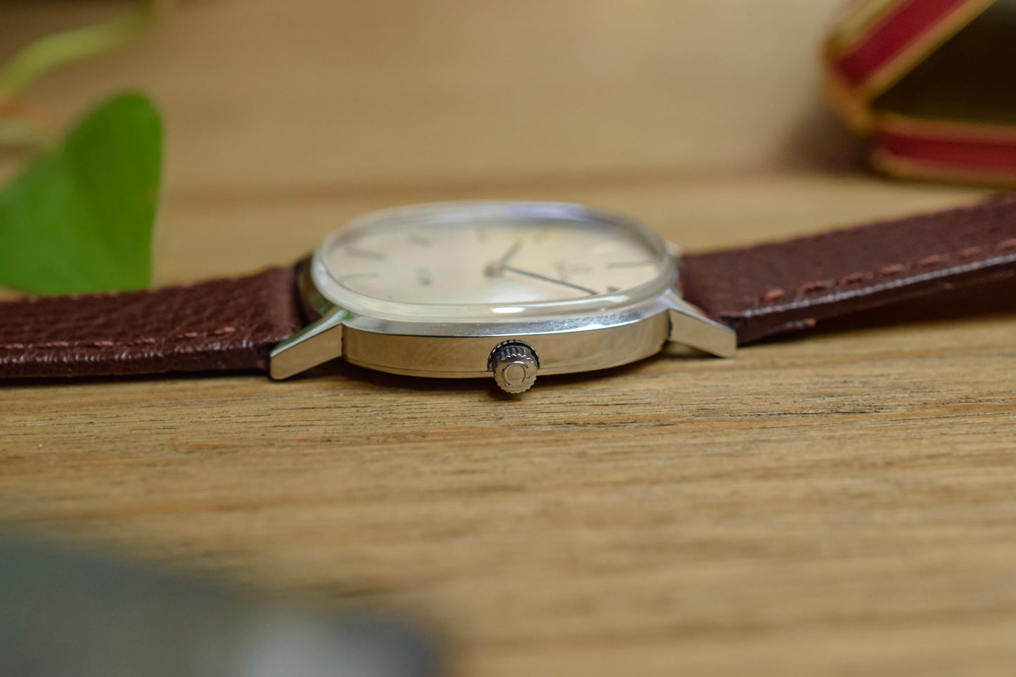1970s Omega De Ville Silver Steel Ellipse
