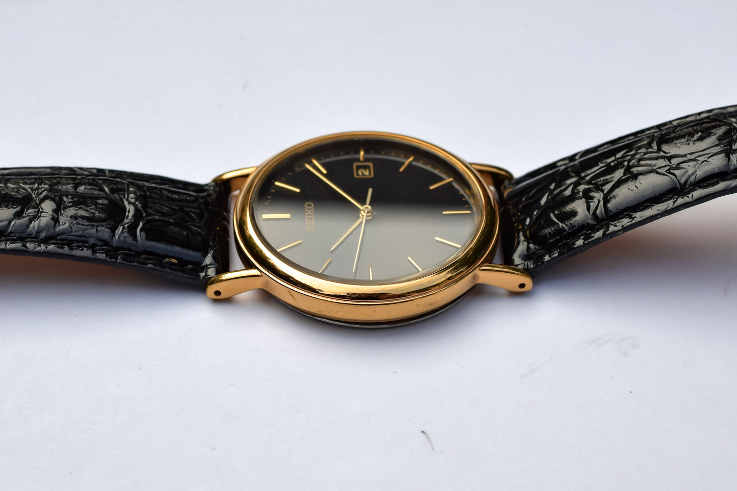 1990 Seiko Black Dial Calendar