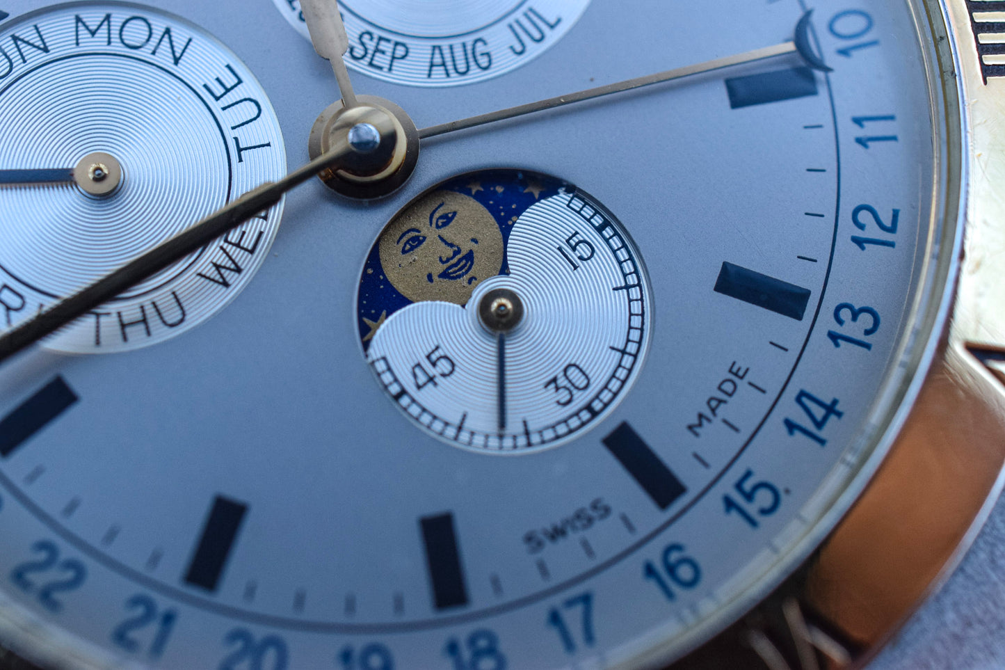Neo-vintage Movado Moonphase Triple Calendar