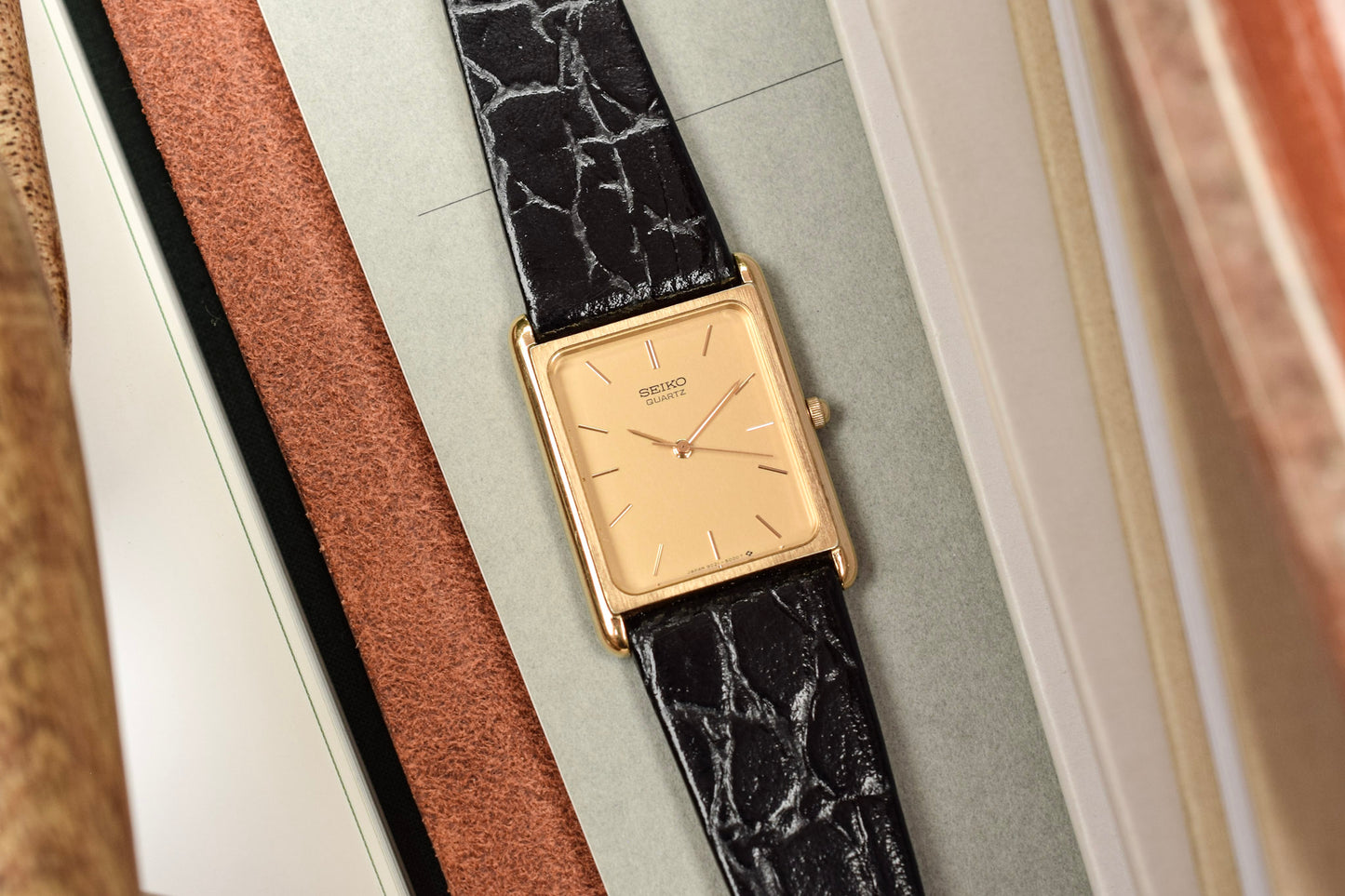1986 Seiko Gold Tone Tank