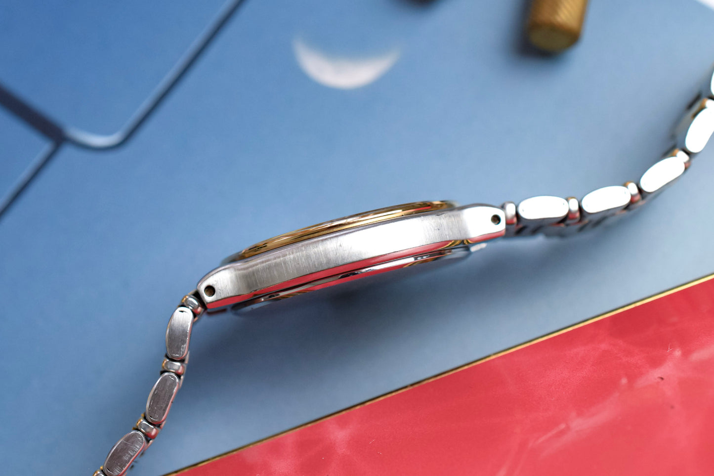 1988 Seiko Two Toned Roman Moonphase Calendar