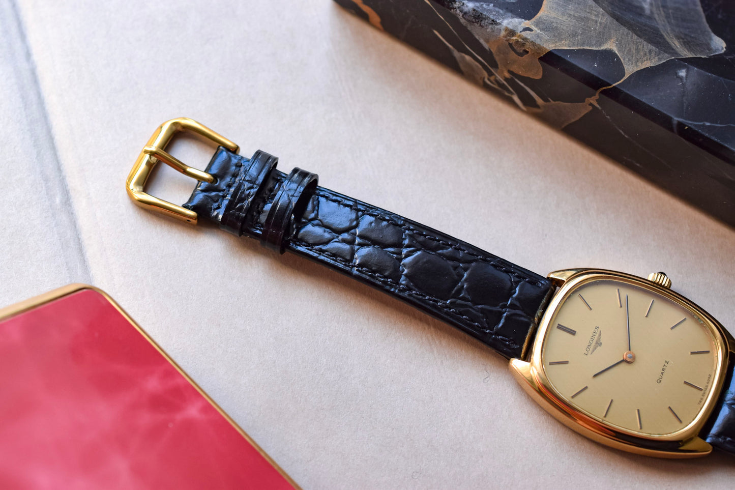 Vintage Longines Linen Ellipse