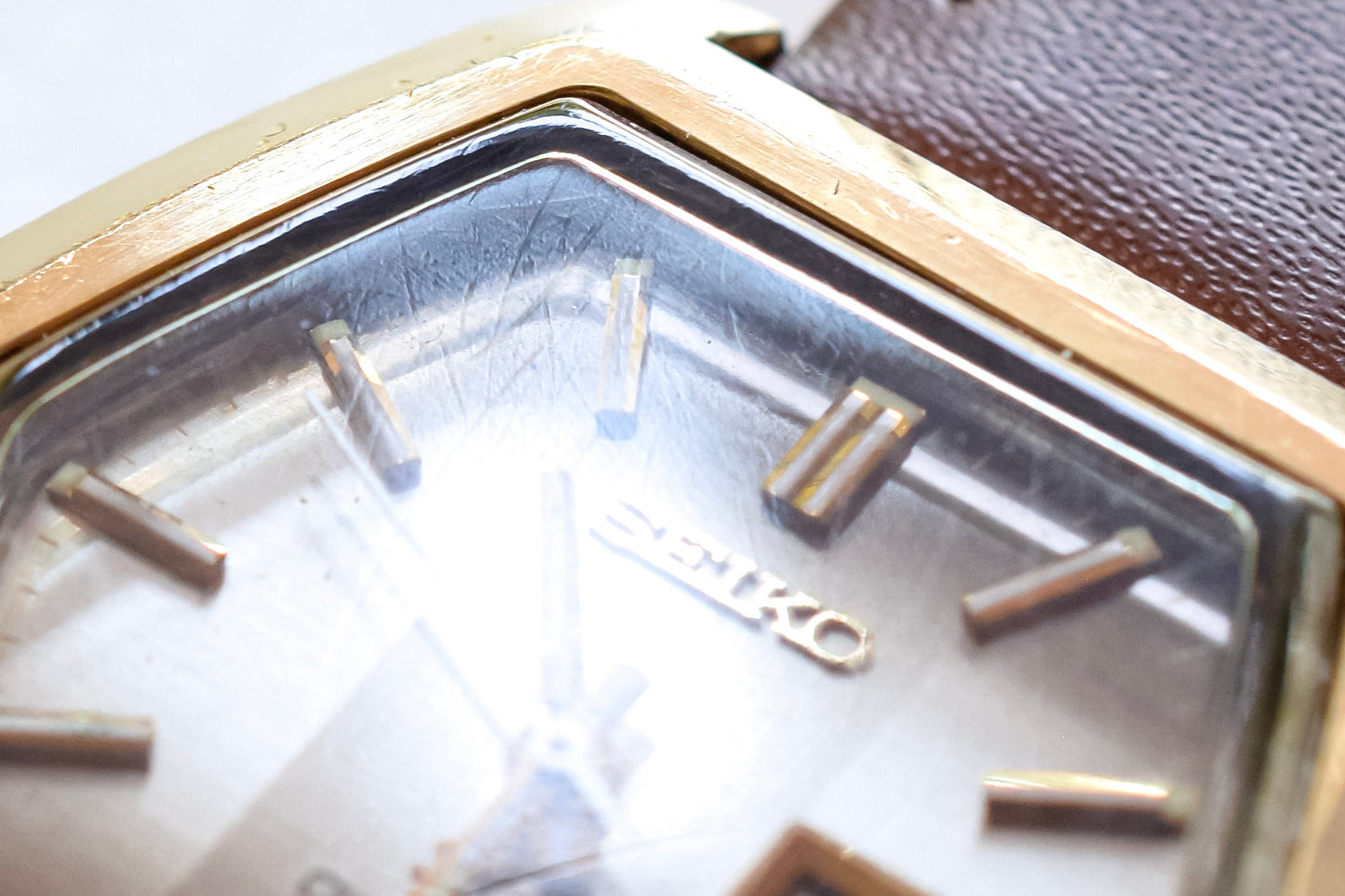 1984 Seiko SQ Brown Dial Hex