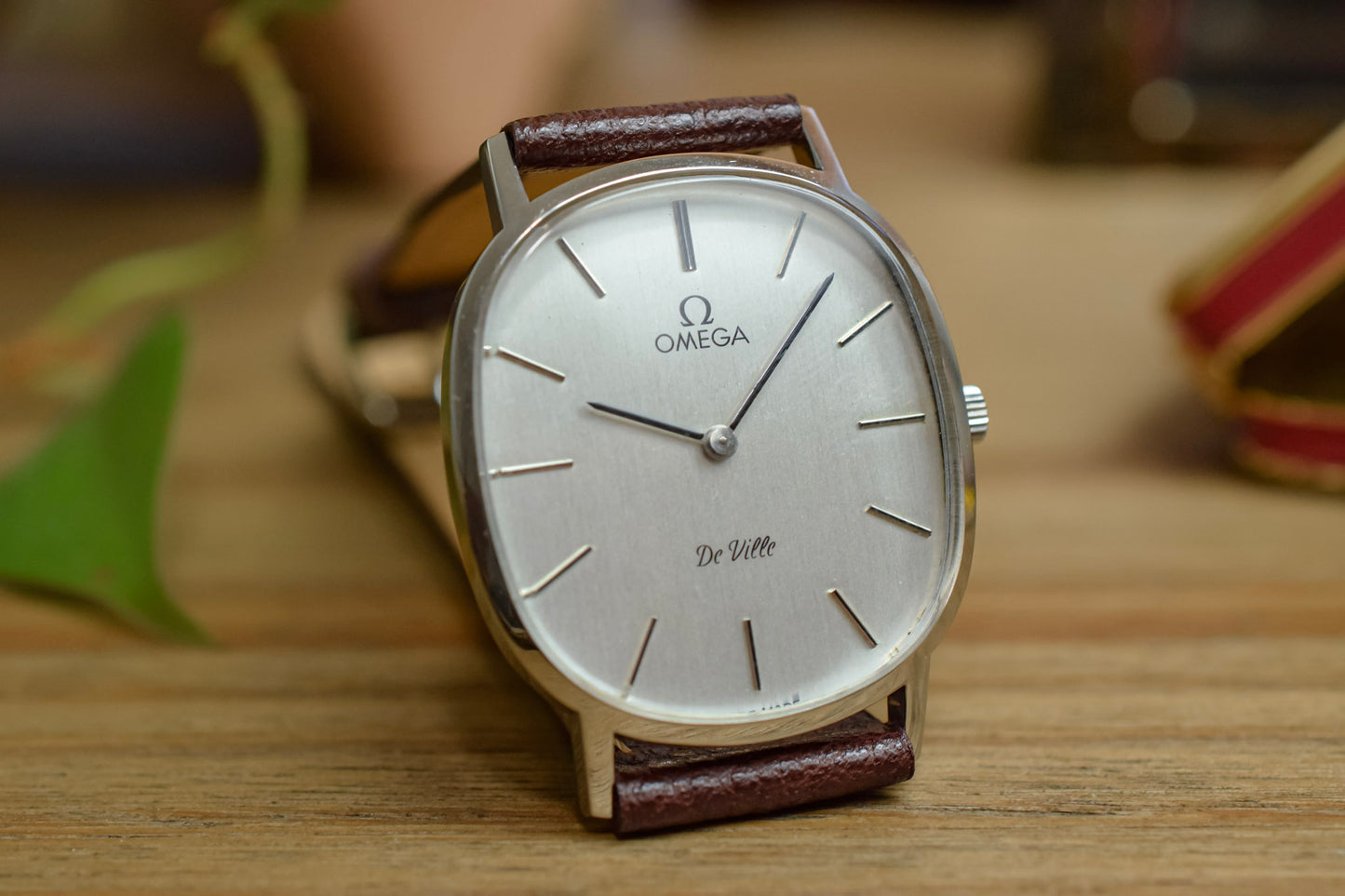 1970s Omega De Ville Silver Steel Ellipse