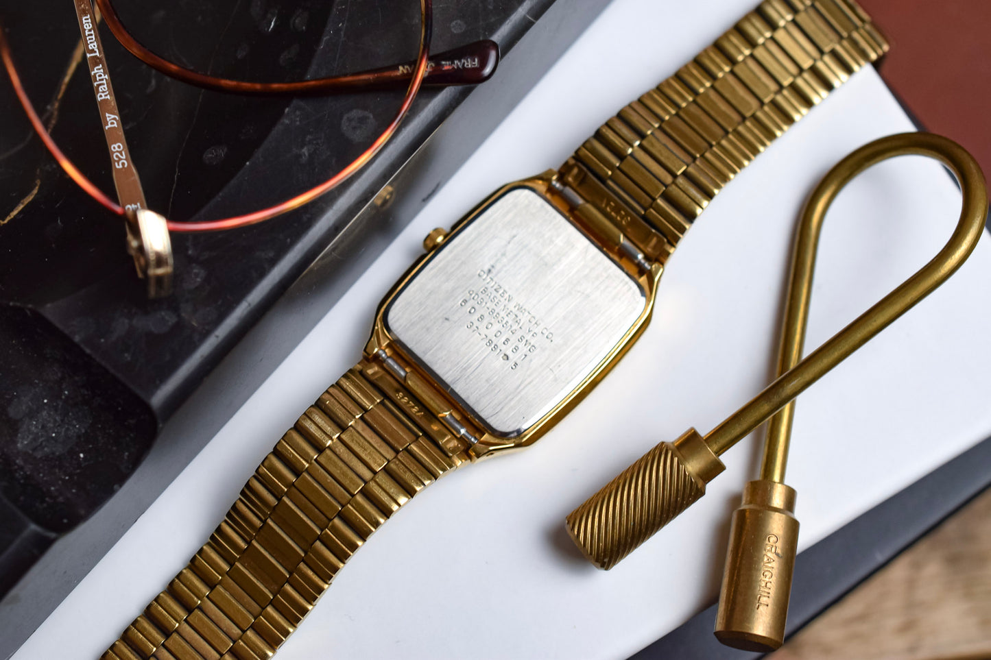 1986 Citizen CQ Retro Gilt Diamond Dial TV