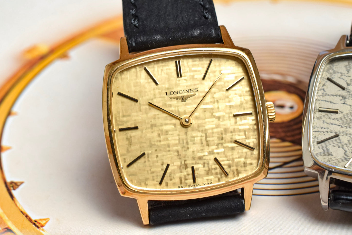 Vintage Longines Mechanical Champagne Pixel TV