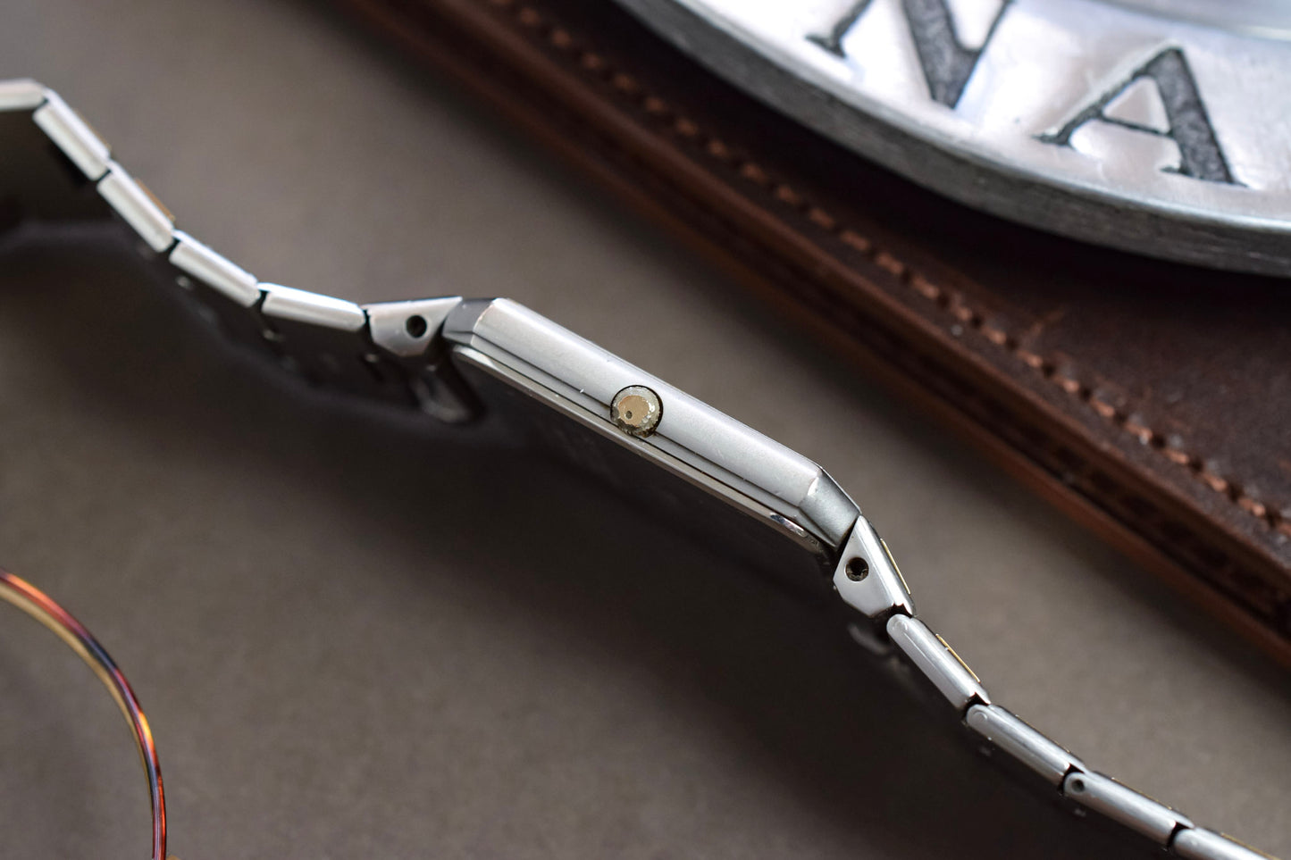 1984 Seiko Santos Two Toned Gray Tapestry Dial