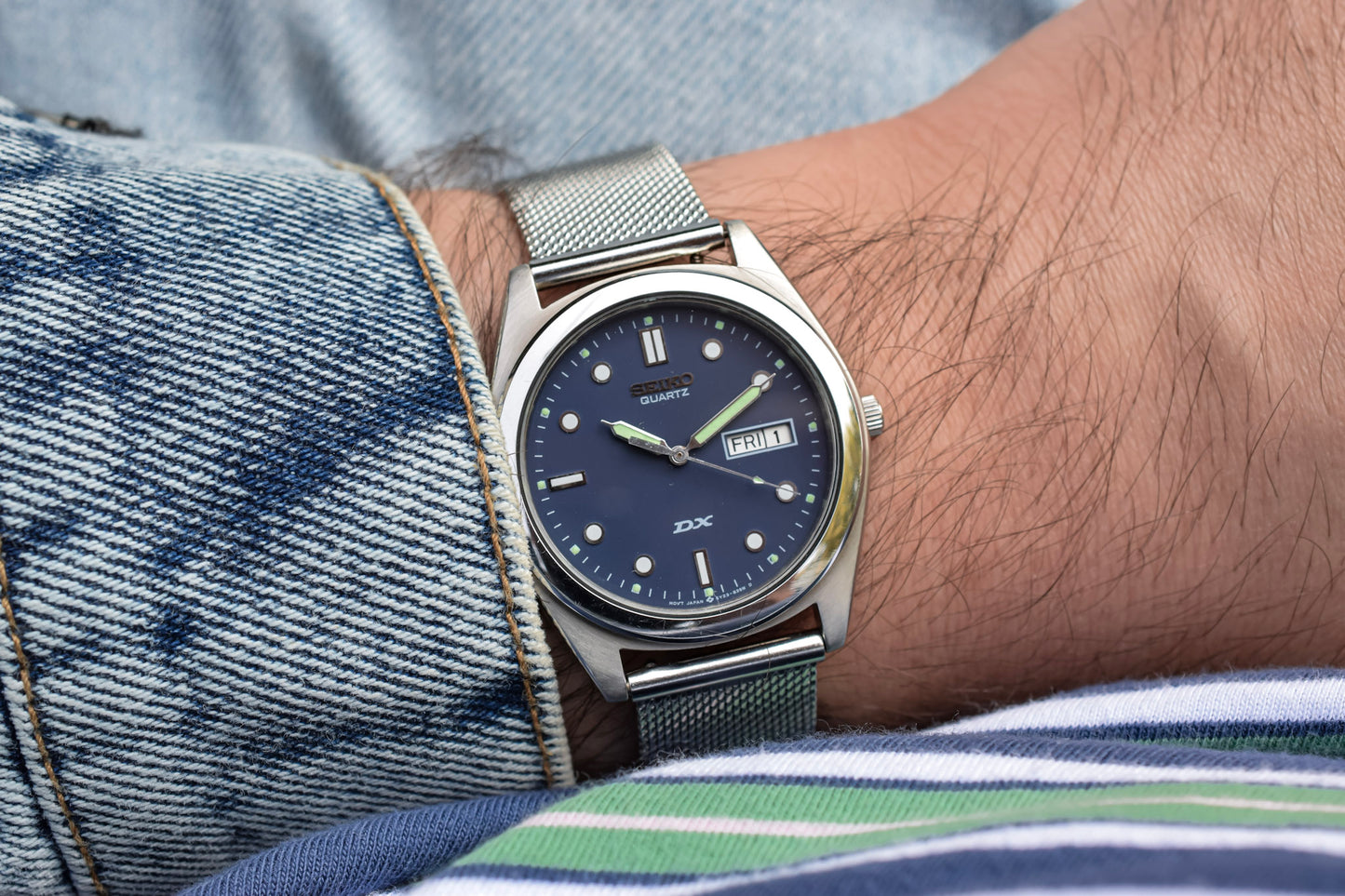 1989 Seiko DX Blue Dial Day-Date