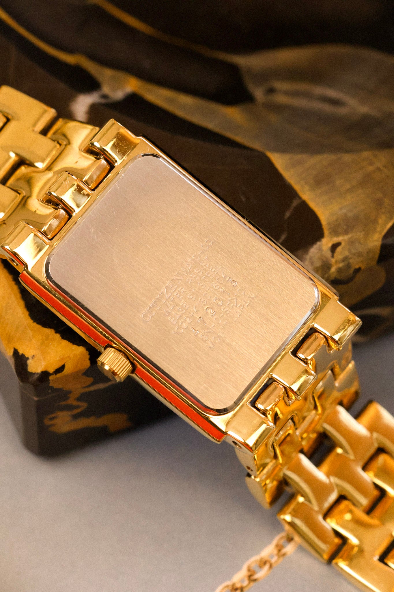 1984 Citizen Golden Diamond Dial Cuff