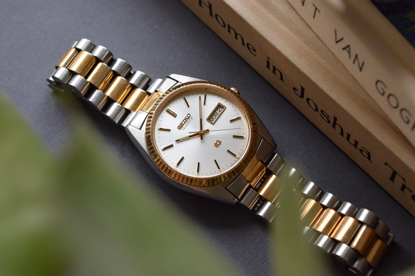 1992 Seiko SQ Two Toned Silver Dial Day-Date "President"