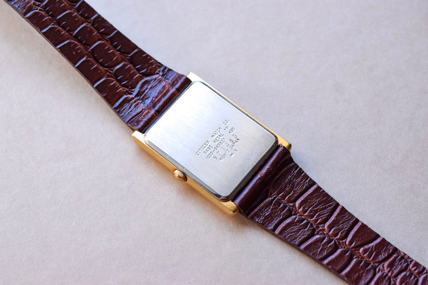 1988 Citizen Gilt Dial Pyramid Indices Tank