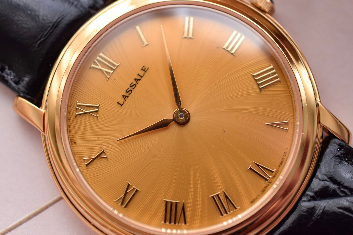 2000s NOS Seiko Lassale Radial Champagne Roman