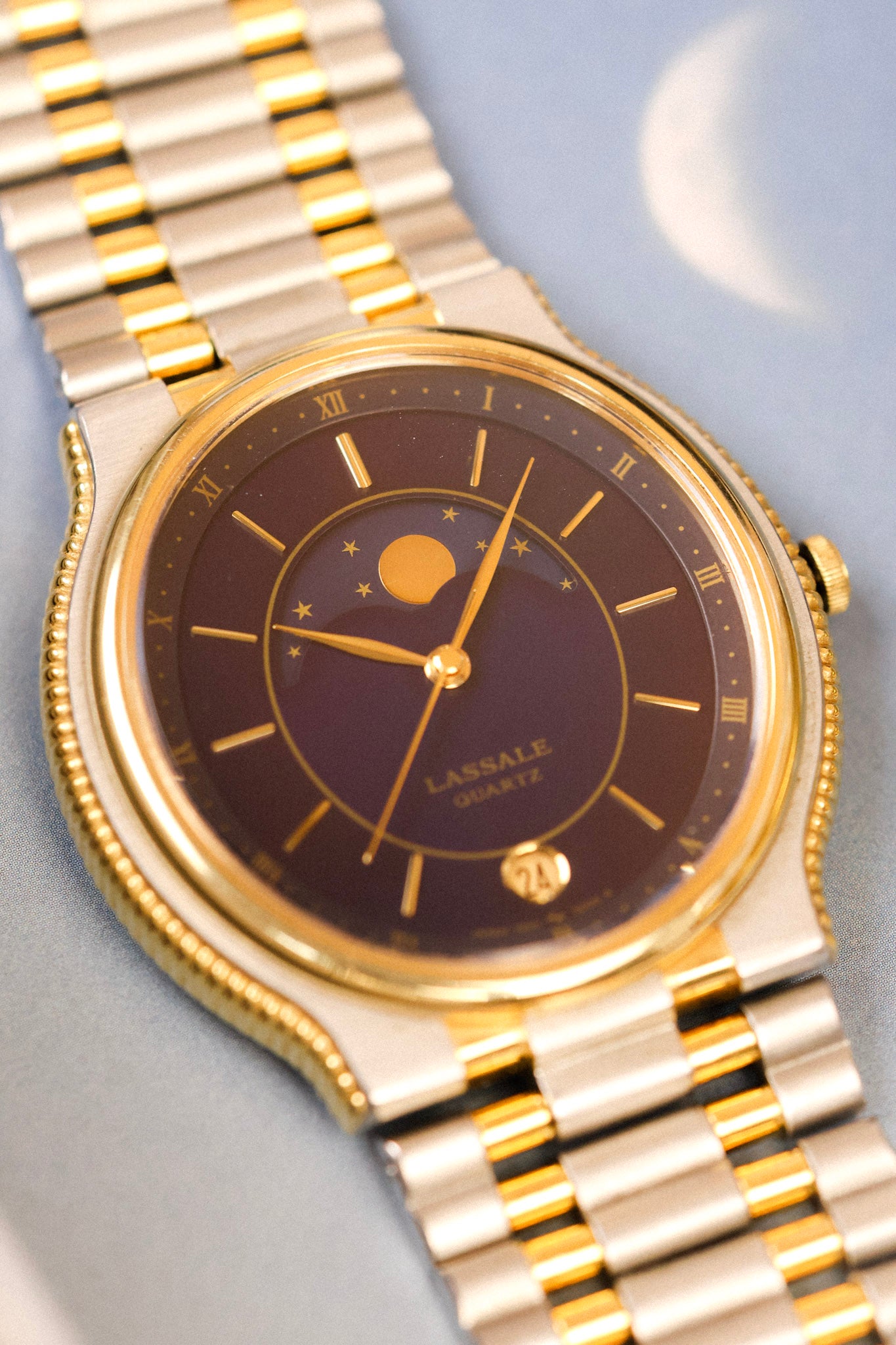 1985 Seiko Lassale Moonphase Coin Edge Ellipse