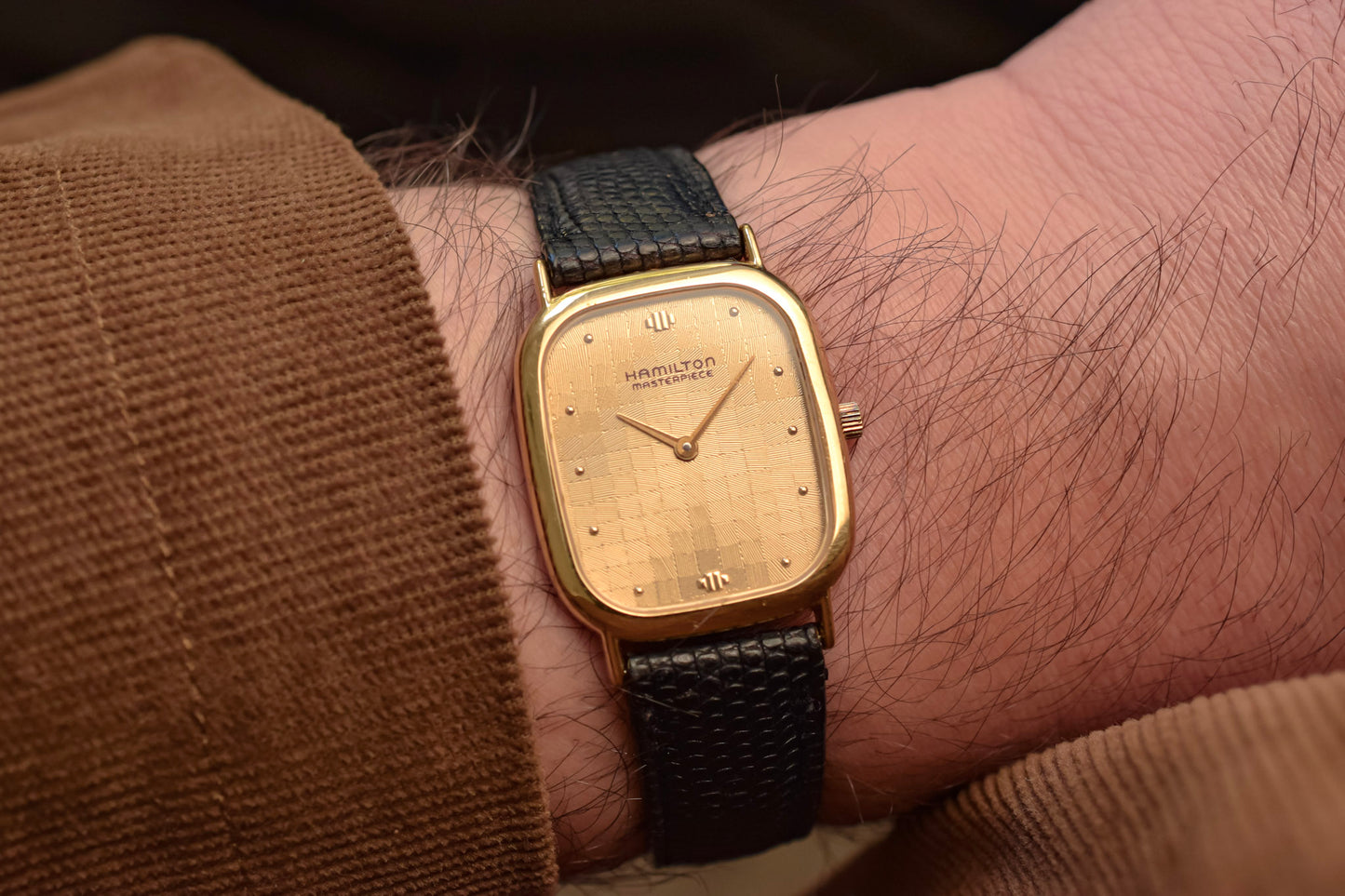 Hamilton Masterpiece Checkered Dial Ellipse - GM Award