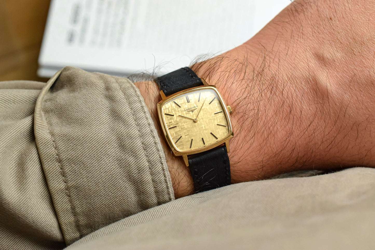 Vintage Longines Mechanical Champagne Pixel TV
