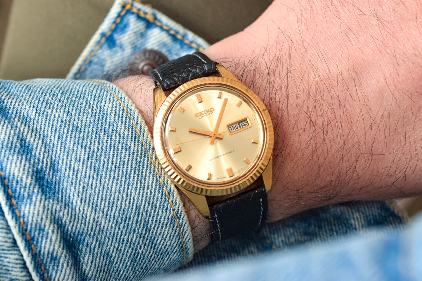 1966 Seiko 5 Sportsman Fluted Bezel Day-Date