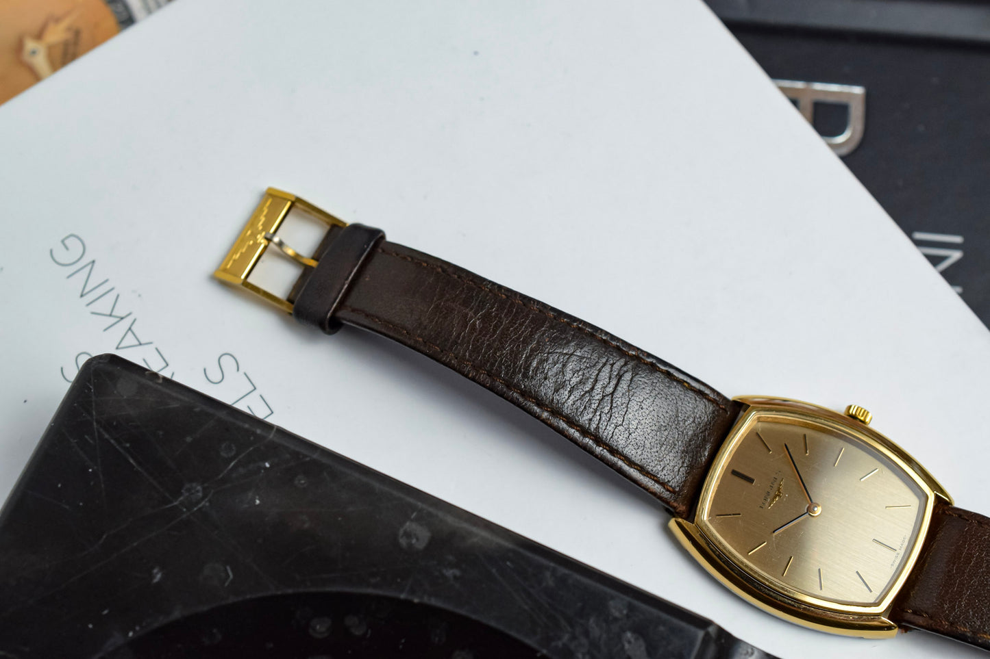 Vintage Longines Mechanical Champagne Tonneau