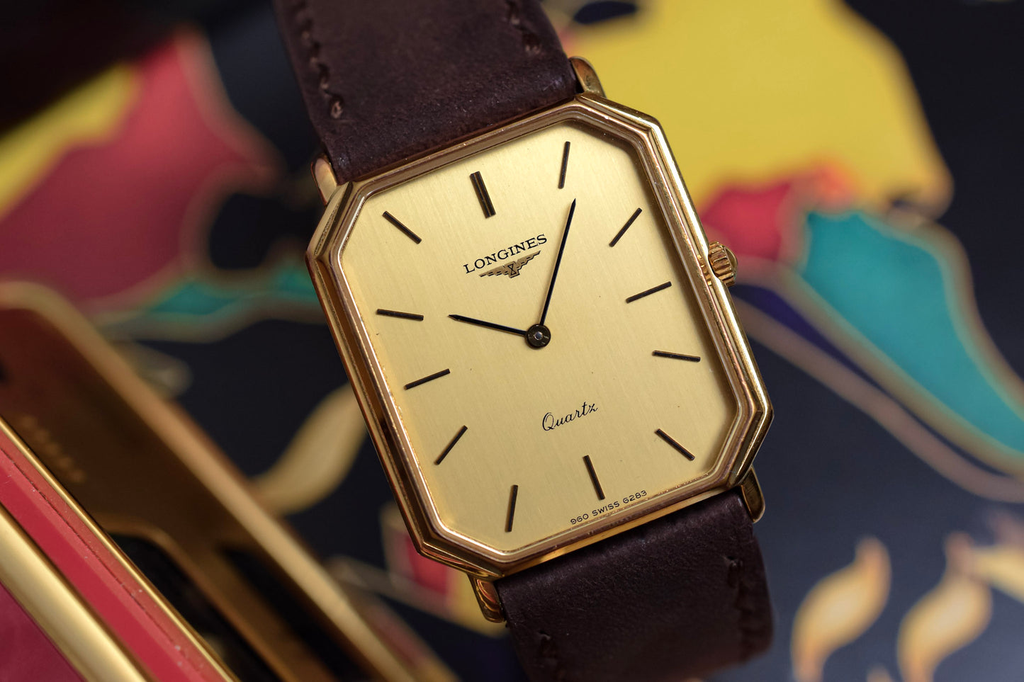 Vintage Longines Quartz Champagne Octo