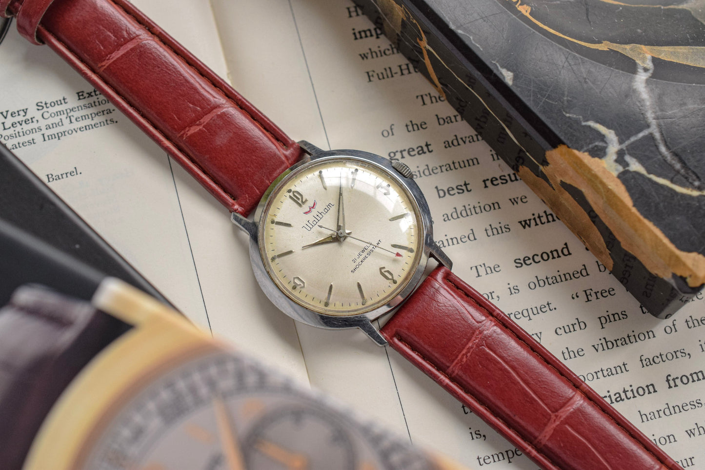 Vintage Waltham Mechanical Red Arrow Explorer