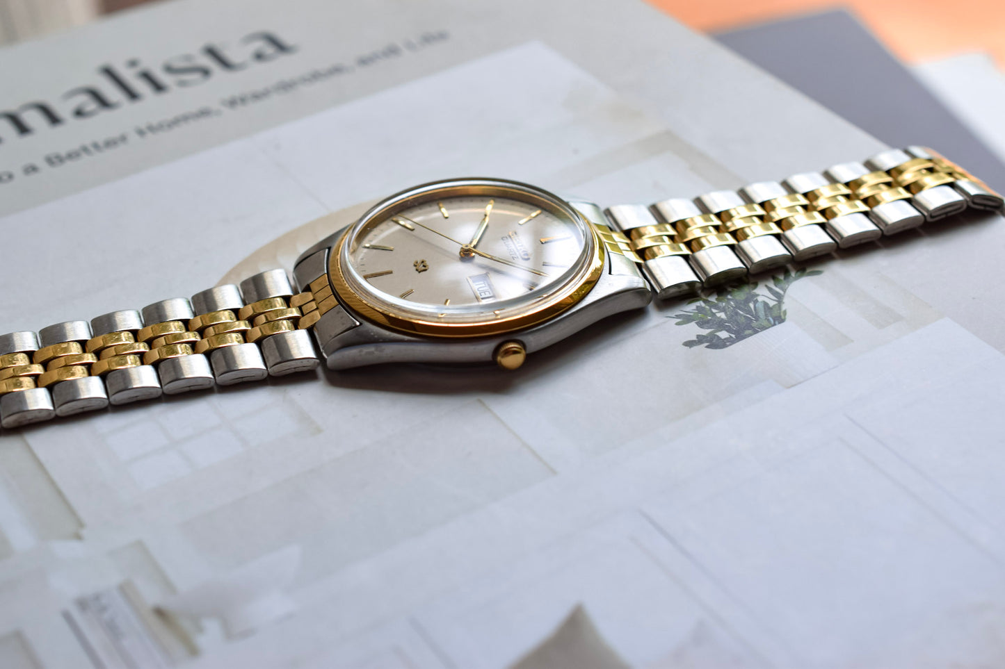 1988 Seiko SQ Ghost Dial Day-Date
