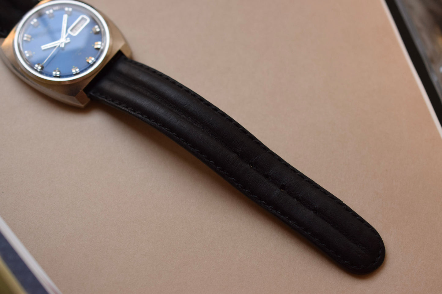 1973 Seiko Blue Steel Cushion Day-Date