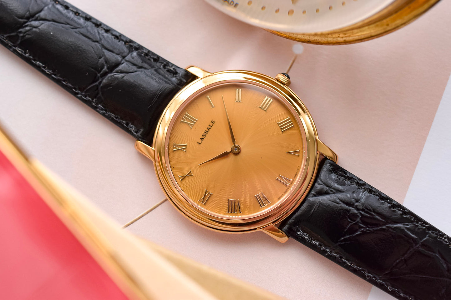 2000s NOS Seiko Lassale Radial Champagne Roman