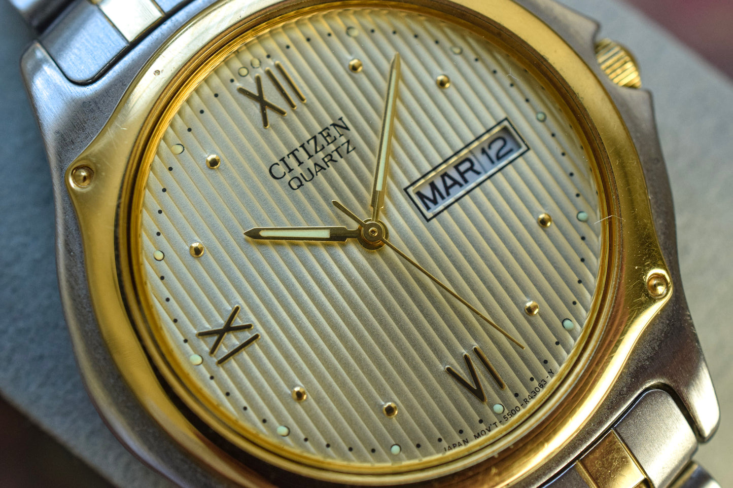 1986 Citizen Two Tone Tapestry Dial Day-Date