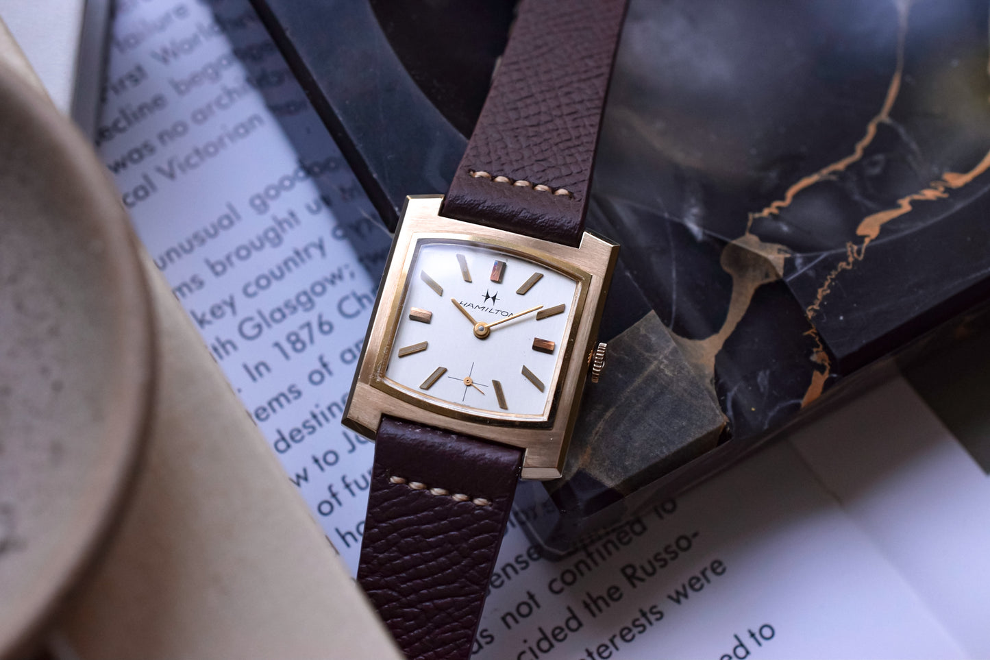 1960s Hamilton 10K Gold Filled Cushion Tank