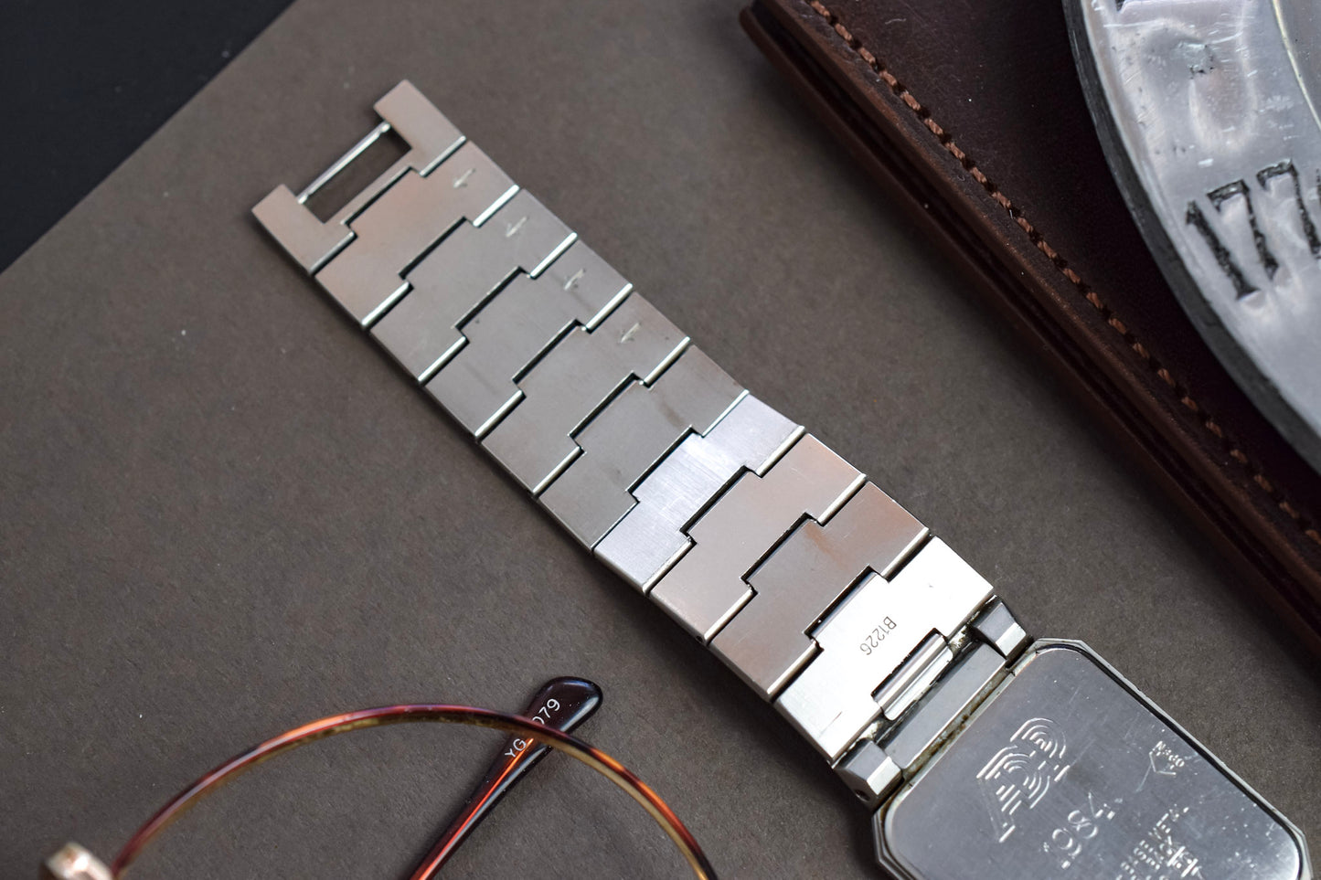 1984 Seiko Santos Two Toned Gray Tapestry Dial