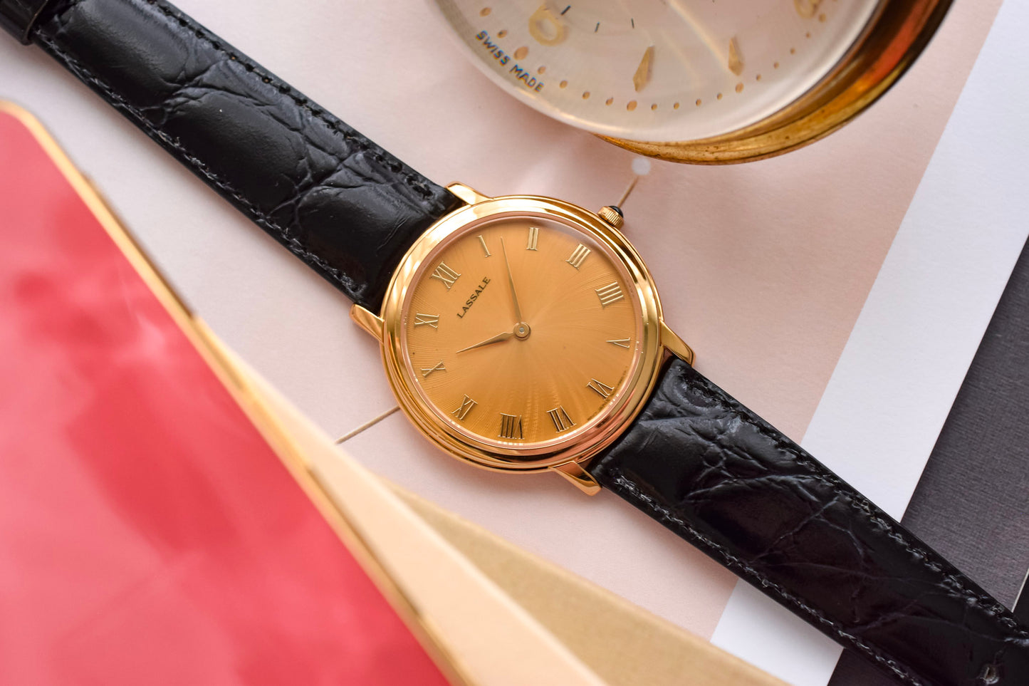 2000s NOS Seiko Lassale Radial Champagne Roman