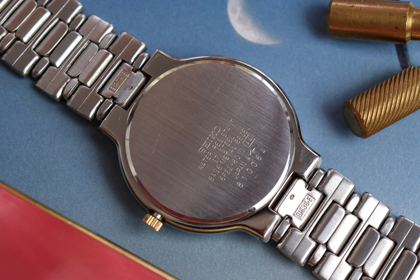 1988 Seiko Two Toned Roman Moonphase Calendar