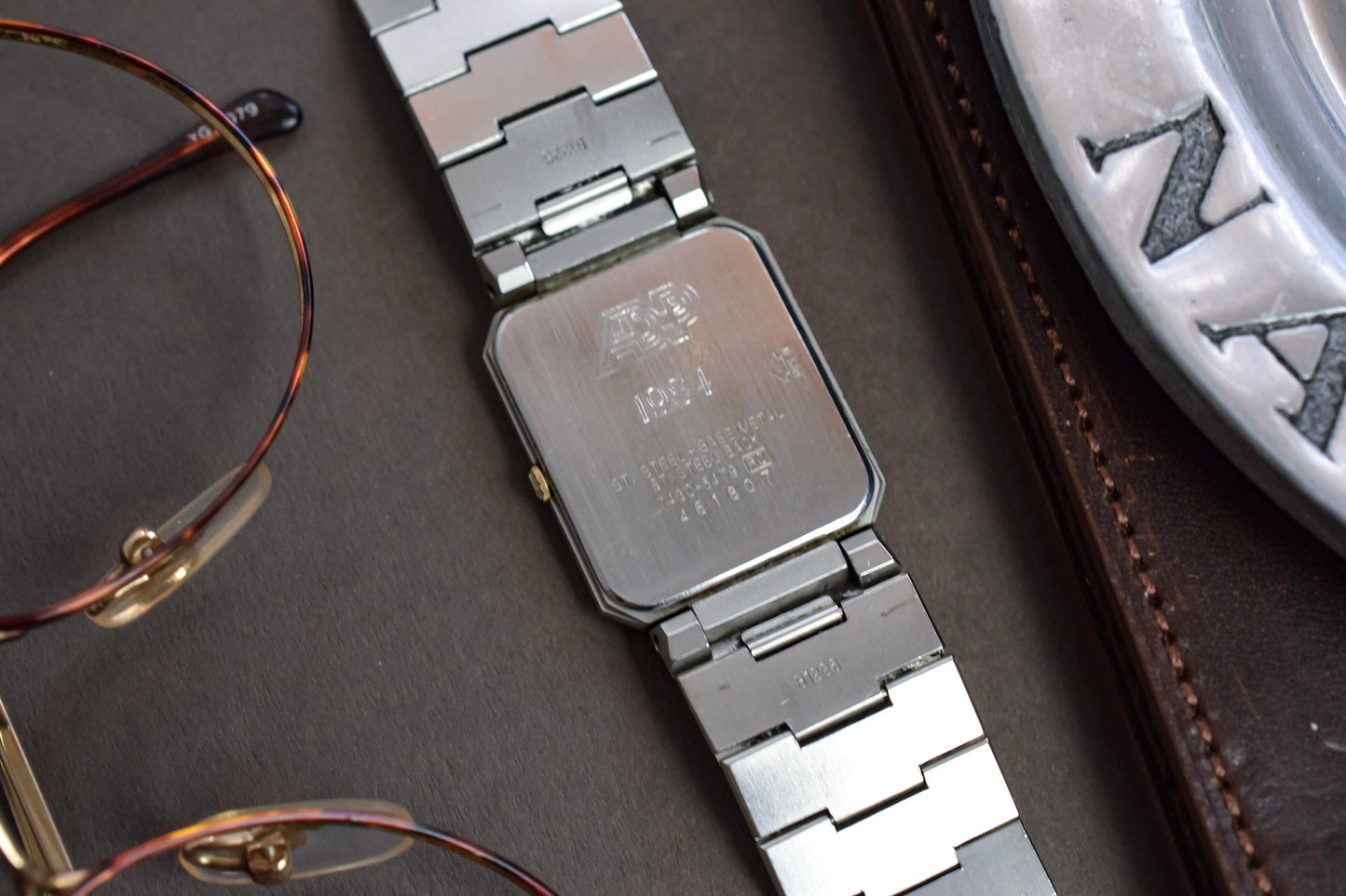 1984 Seiko Santos Two Toned Gray Tapestry Dial