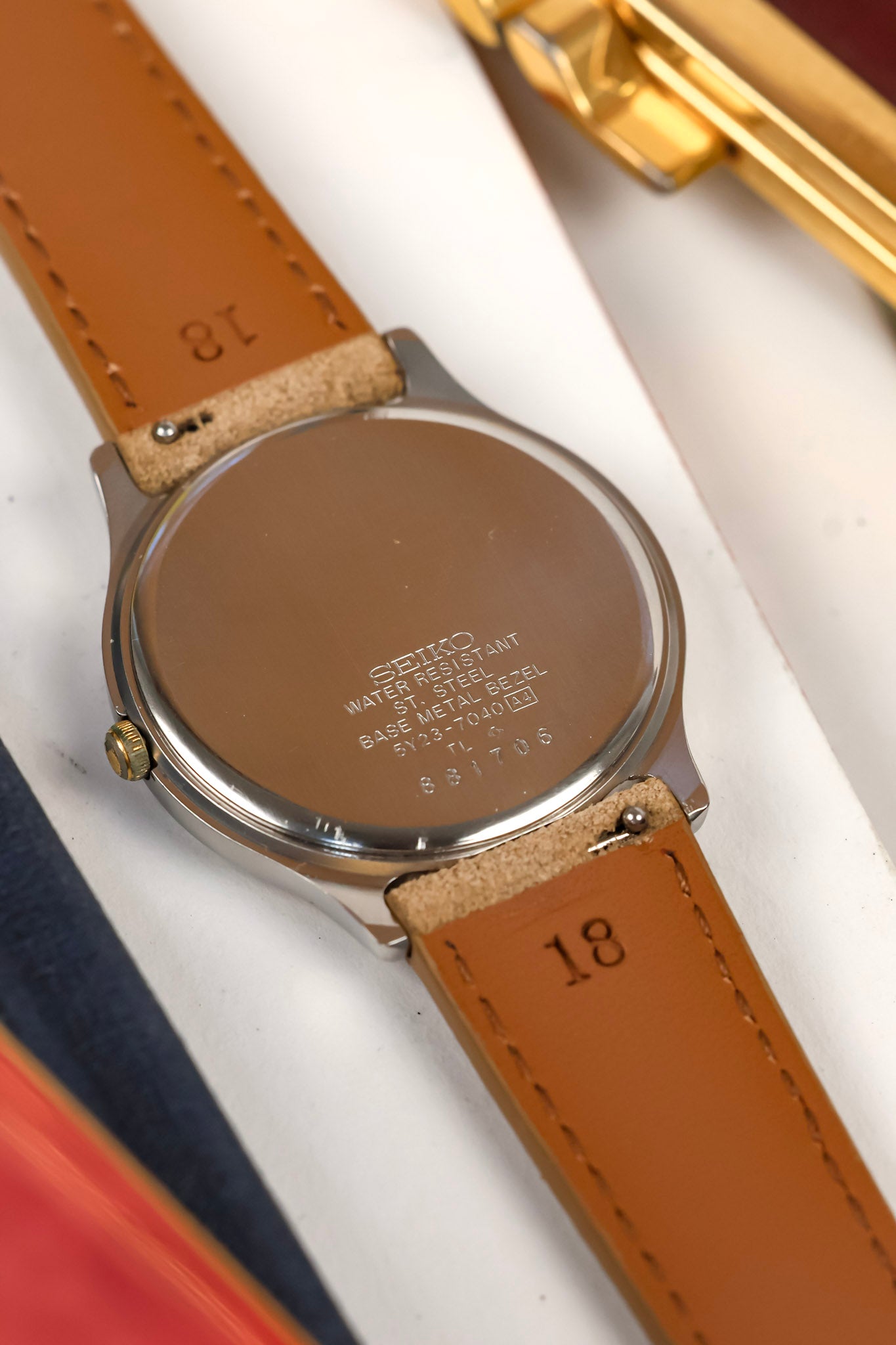 1988 Seiko SQ Two Toned Roman Script Day-Date (German Days of the Week)